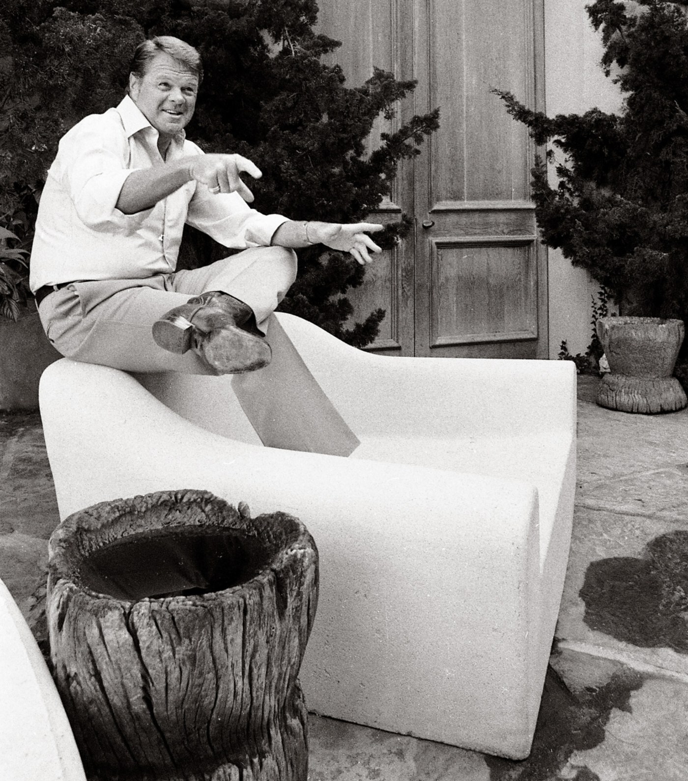 Michael Taylor sitting atop his Jennifer chair