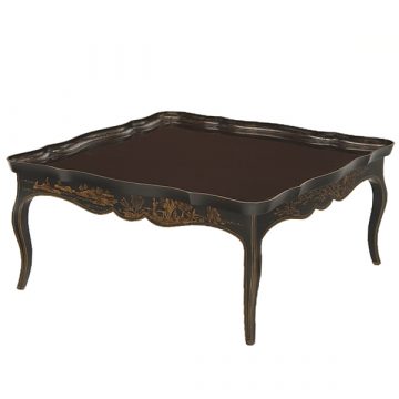 JAPANNED LACQUER SQUARE COCKTAIL TABLE